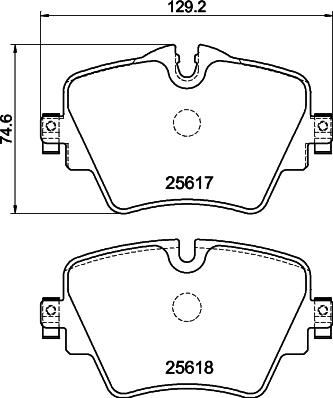 Textar 2561704 - Bremžu uzliku kompl., Disku bremzes ps1.lv