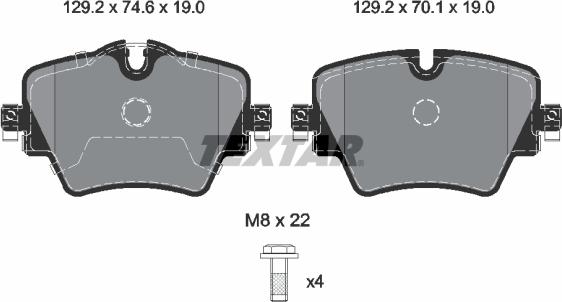 Textar 2561705 - Bremžu uzliku kompl., Disku bremzes ps1.lv