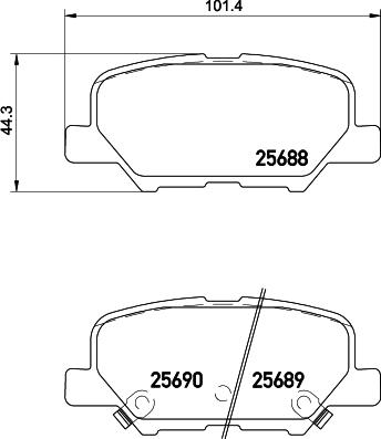 Textar 2568803 - Bremžu uzliku kompl., Disku bremzes ps1.lv