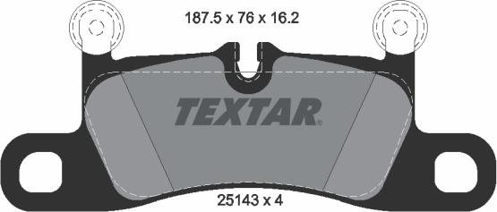 Textar 2514301 - Bremžu uzliku kompl., Disku bremzes ps1.lv