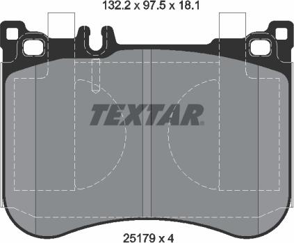 Textar 2517901 - Bremžu uzliku kompl., Disku bremzes ps1.lv