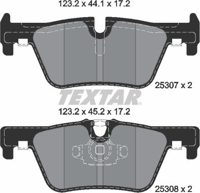 Textar 2530701 - Bremžu uzliku kompl., Disku bremzes ps1.lv