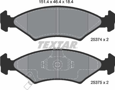 Textar 2537401 - Bremžu uzliku kompl., Disku bremzes ps1.lv