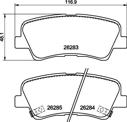 Textar 2628301 - Bremžu uzliku kompl., Disku bremzes ps1.lv