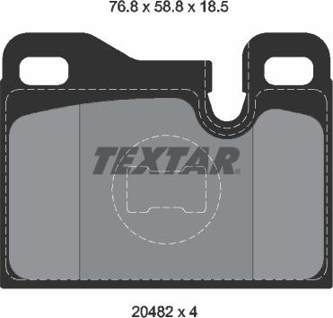 Textar 2048203 - Bremžu uzliku kompl., Disku bremzes ps1.lv