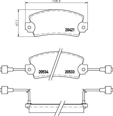 Textar 2042103 - Bremžu uzliku kompl., Disku bremzes ps1.lv