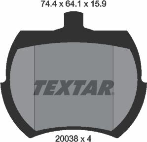 Textar 2003801 - Bremžu uzliku kompl., Disku bremzes ps1.lv