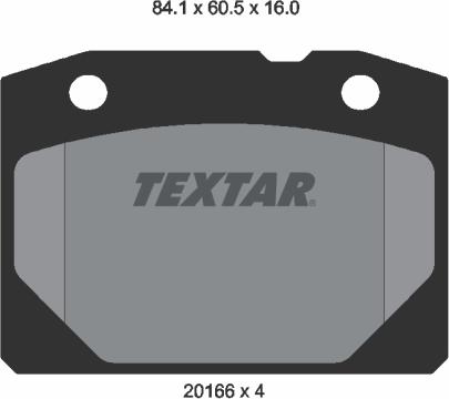 Textar 2016603 - Bremžu uzliku kompl., Disku bremzes ps1.lv