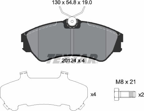 Textar 2012401 - Bremžu uzliku kompl., Disku bremzes ps1.lv