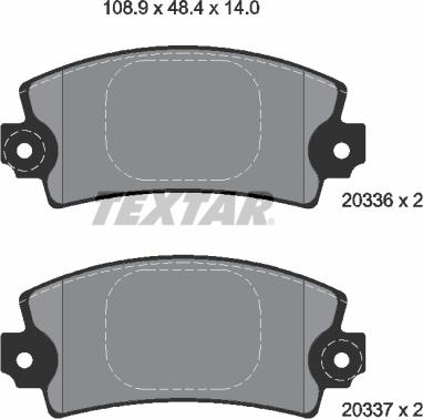 Textar 2033602 - Bremžu uzliku kompl., Disku bremzes ps1.lv