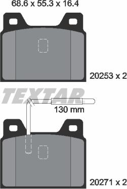 Textar 2025301 - Bremžu uzliku kompl., Disku bremzes ps1.lv