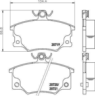 Textar 2071901 - Bremžu uzliku kompl., Disku bremzes ps1.lv