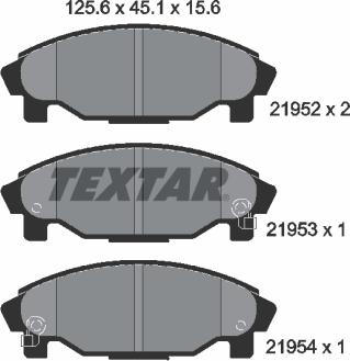 Textar 2195202 - Bremžu uzliku kompl., Disku bremzes ps1.lv