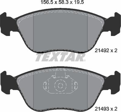 Textar 2149201 - Bremžu uzliku kompl., Disku bremzes ps1.lv