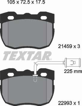 Textar 2145905 - Bremžu uzliku kompl., Disku bremzes ps1.lv