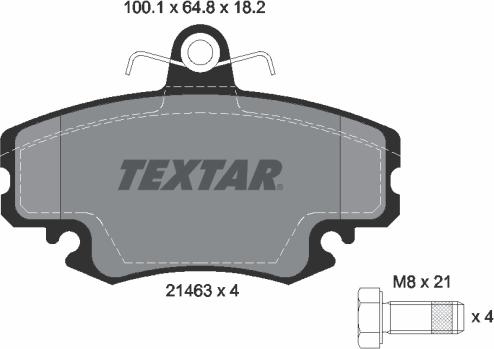 Textar 2146306 - Bremžu uzliku kompl., Disku bremzes ps1.lv