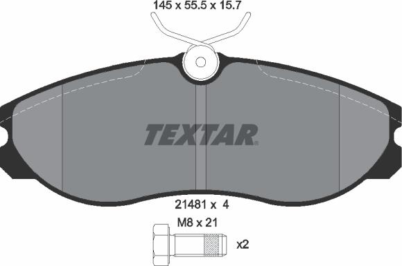 Textar 89011300 - Bremžu komplekts, Disku bremzes ps1.lv