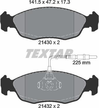 Textar 2143001 - Bremžu uzliku kompl., Disku bremzes ps1.lv