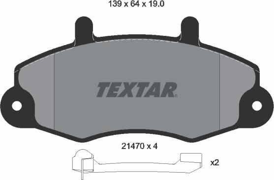 Textar 89002900 - Bremžu komplekts, Disku bremzes ps1.lv