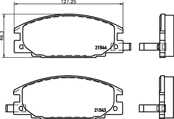 Textar 2154304 - Bremžu uzliku kompl., Disku bremzes ps1.lv