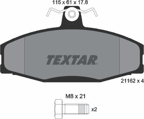 Textar 2166201 - Bremžu uzliku kompl., Disku bremzes ps1.lv