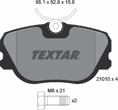 Textar 2101003 - Bremžu uzliku kompl., Disku bremzes ps1.lv