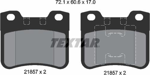 Textar 2185701 - Bremžu uzliku kompl., Disku bremzes ps1.lv