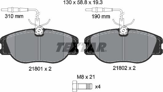 Textar 89003600 - Bremžu komplekts, Disku bremzes ps1.lv