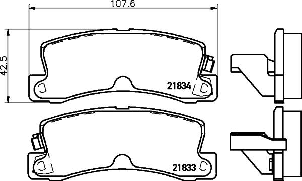 Textar 2183304 - Bremžu uzliku kompl., Disku bremzes ps1.lv