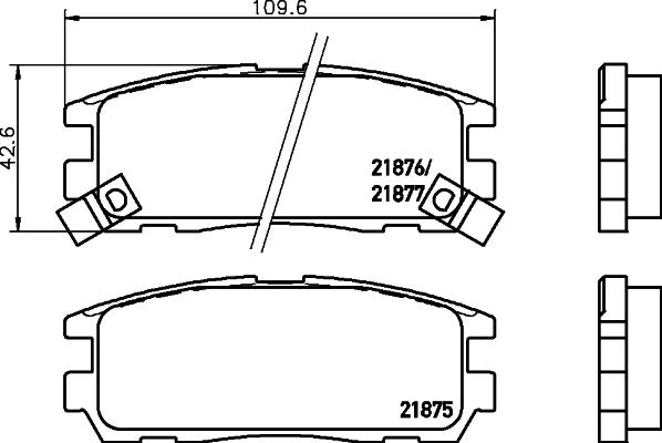 Textar 2187503 - Bremžu uzliku kompl., Disku bremzes ps1.lv