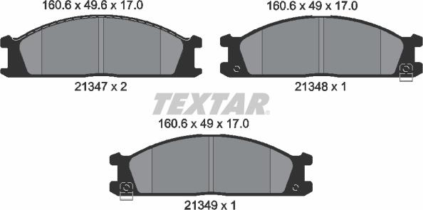 Textar 2134702 - Bremžu uzliku kompl., Disku bremzes ps1.lv