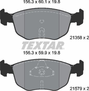 Textar 2135803 - Bremžu uzliku kompl., Disku bremzes ps1.lv