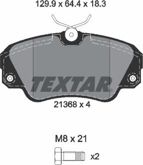 Textar 2136801 - Bremžu uzliku kompl., Disku bremzes ps1.lv