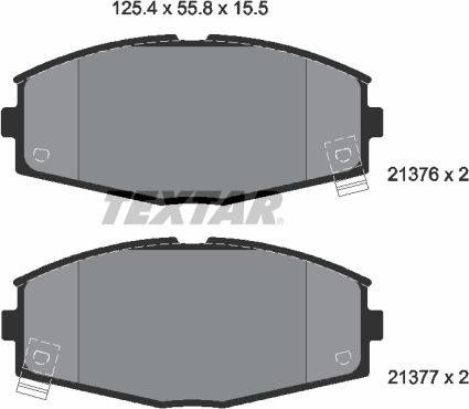 Textar 2137601 - Bremžu uzliku kompl., Disku bremzes ps1.lv