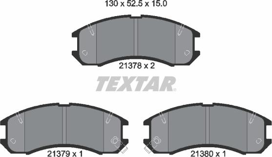 Textar 2137801 - Bremžu uzliku kompl., Disku bremzes ps1.lv