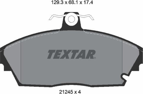 Textar 2124502 - Bremžu uzliku kompl., Disku bremzes ps1.lv