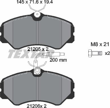 Textar 89010300 - Bremžu komplekts, Disku bremzes ps1.lv