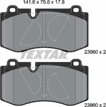 Textar 2396001 - Bremžu uzliku kompl., Disku bremzes ps1.lv