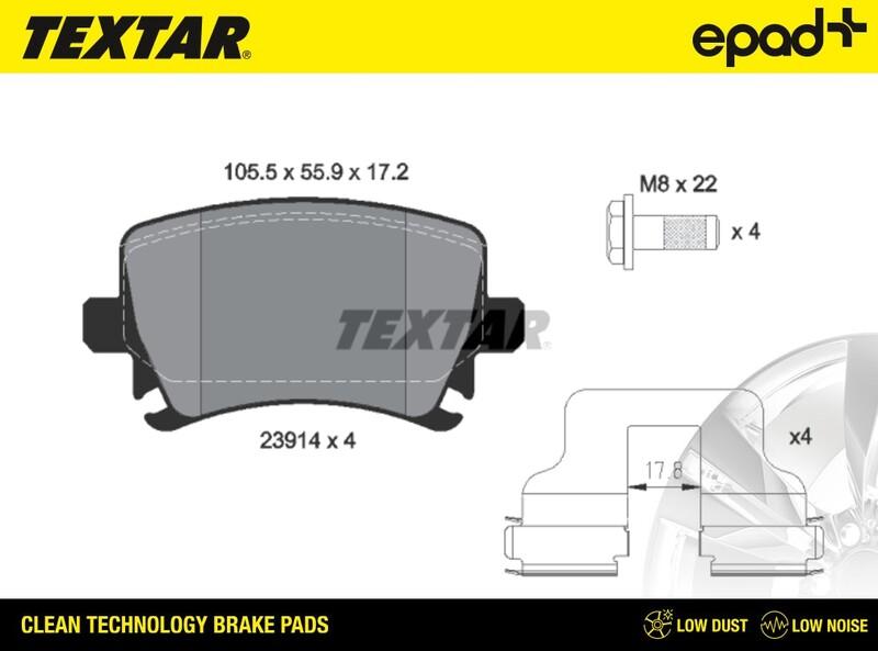 Textar 2391401CP - Bremžu uzliku kompl., Disku bremzes ps1.lv