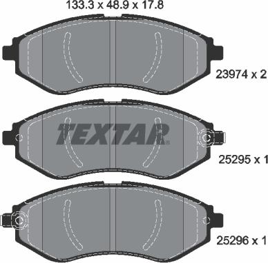 Textar 2397406 - Bremžu uzliku kompl., Disku bremzes ps1.lv