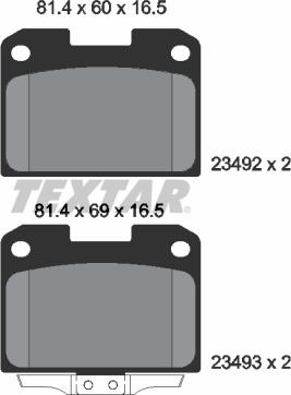 Textar 2349201 - Bremžu uzliku kompl., Disku bremzes ps1.lv