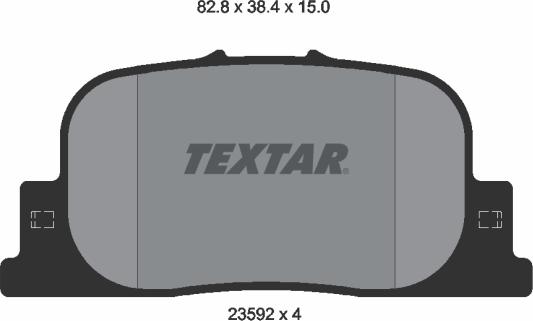 Textar 2359201 - Bremžu uzliku kompl., Disku bremzes ps1.lv