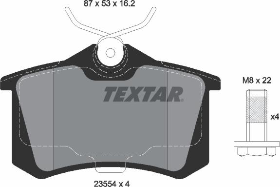 Textar 2355406 - Bremžu uzliku kompl., Disku bremzes ps1.lv