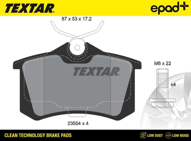 Textar 2355402CP - Bremžu uzliku kompl., Disku bremzes ps1.lv