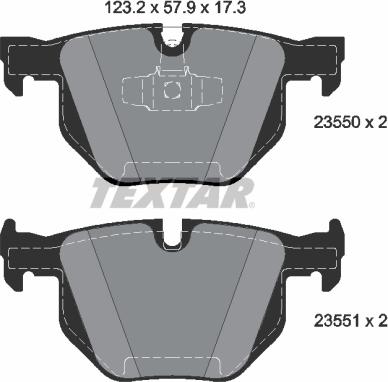 Textar 2355081 - Bremžu uzliku kompl., Disku bremzes ps1.lv