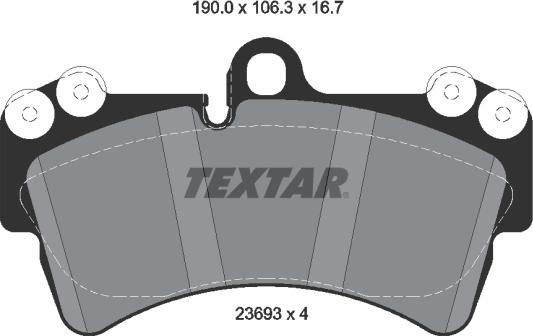 Textar 2369381 - Bremžu uzliku kompl., Disku bremzes ps1.lv