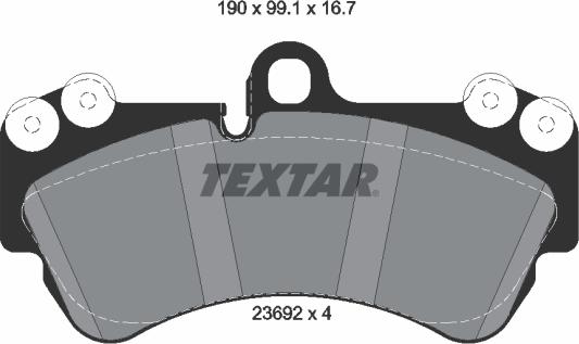 Textar 2369202 - Bremžu uzliku kompl., Disku bremzes ps1.lv