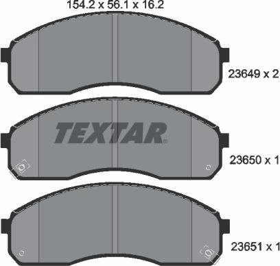 Textar 2364901 - Bremžu uzliku kompl., Disku bremzes ps1.lv