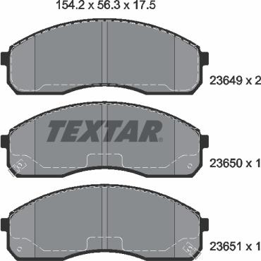 Textar 2364903 - Bremžu uzliku kompl., Disku bremzes ps1.lv