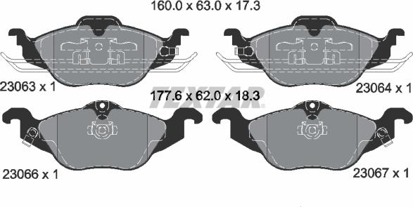 Textar 89004800 - Bremžu komplekts, Disku bremzes ps1.lv